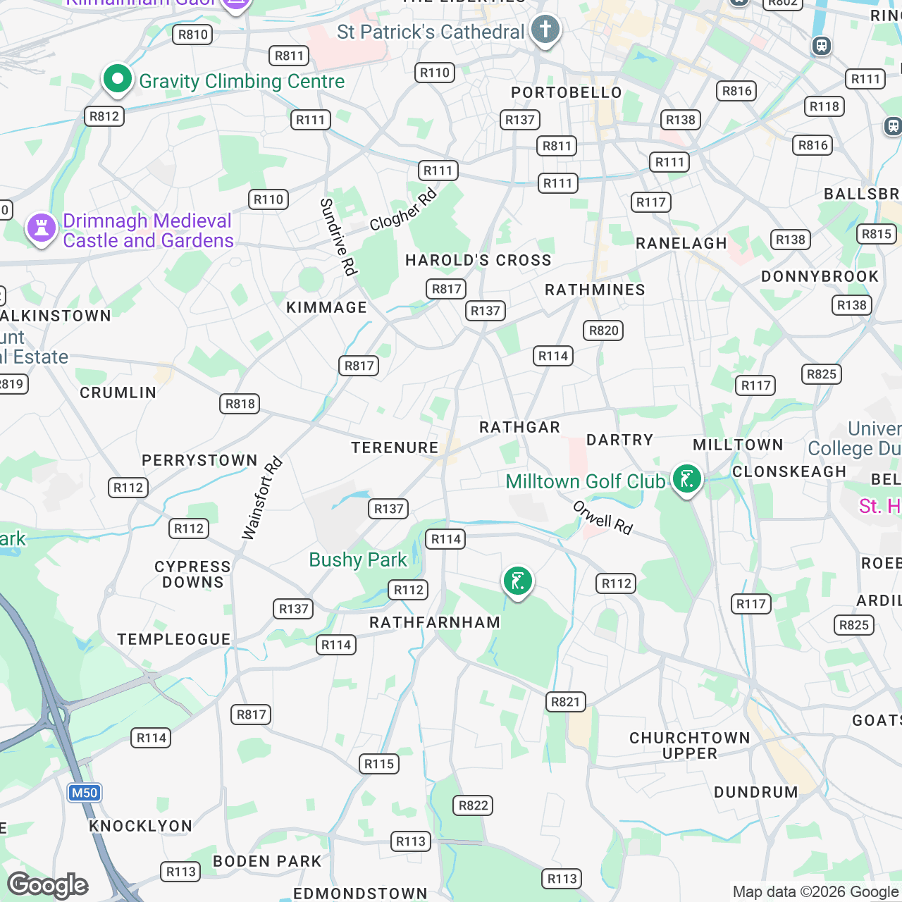 Map: 92 Terenure Rd E, Dublin, D06 T6W4, IE