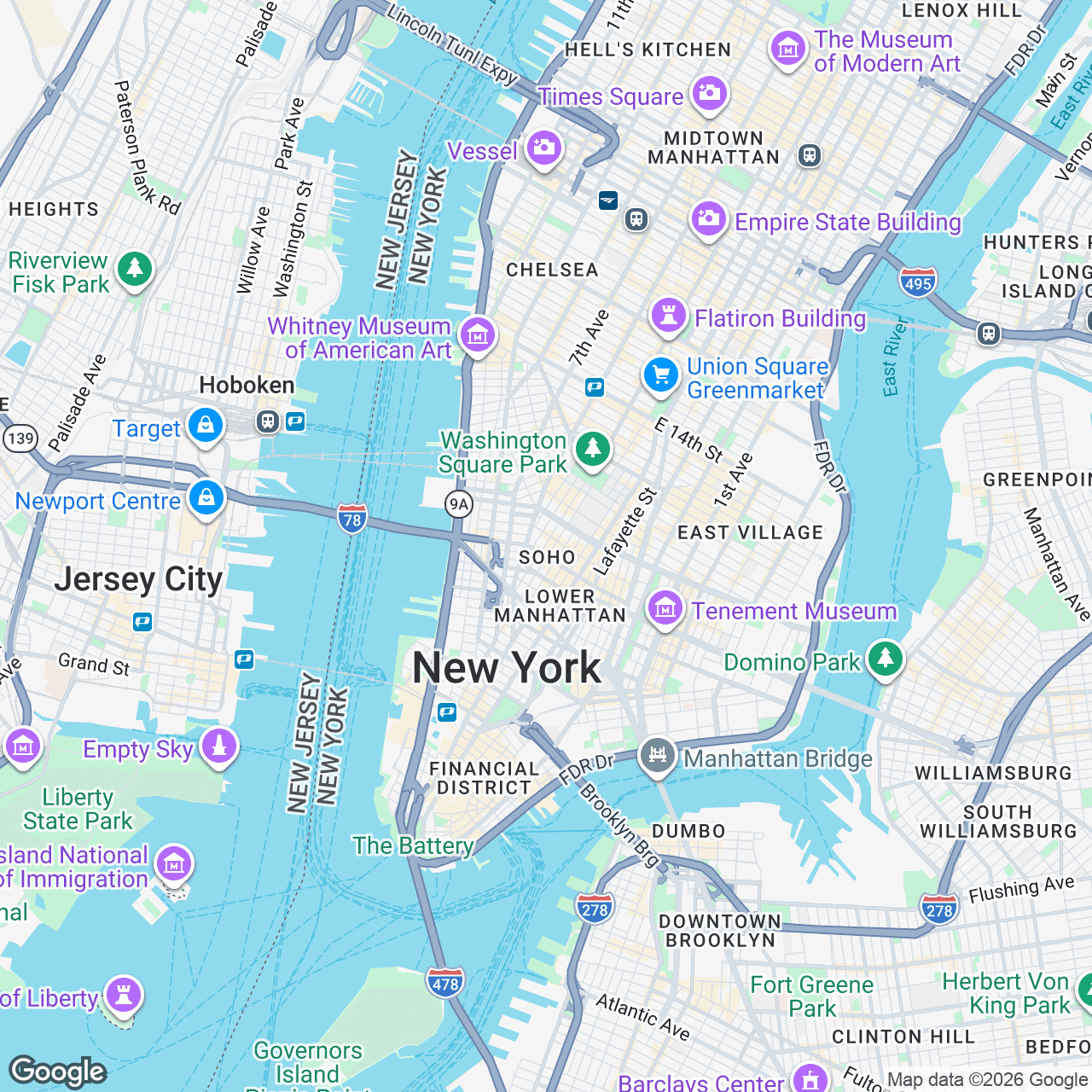Map: 98 Thompson St, New York, New York, 10012, US