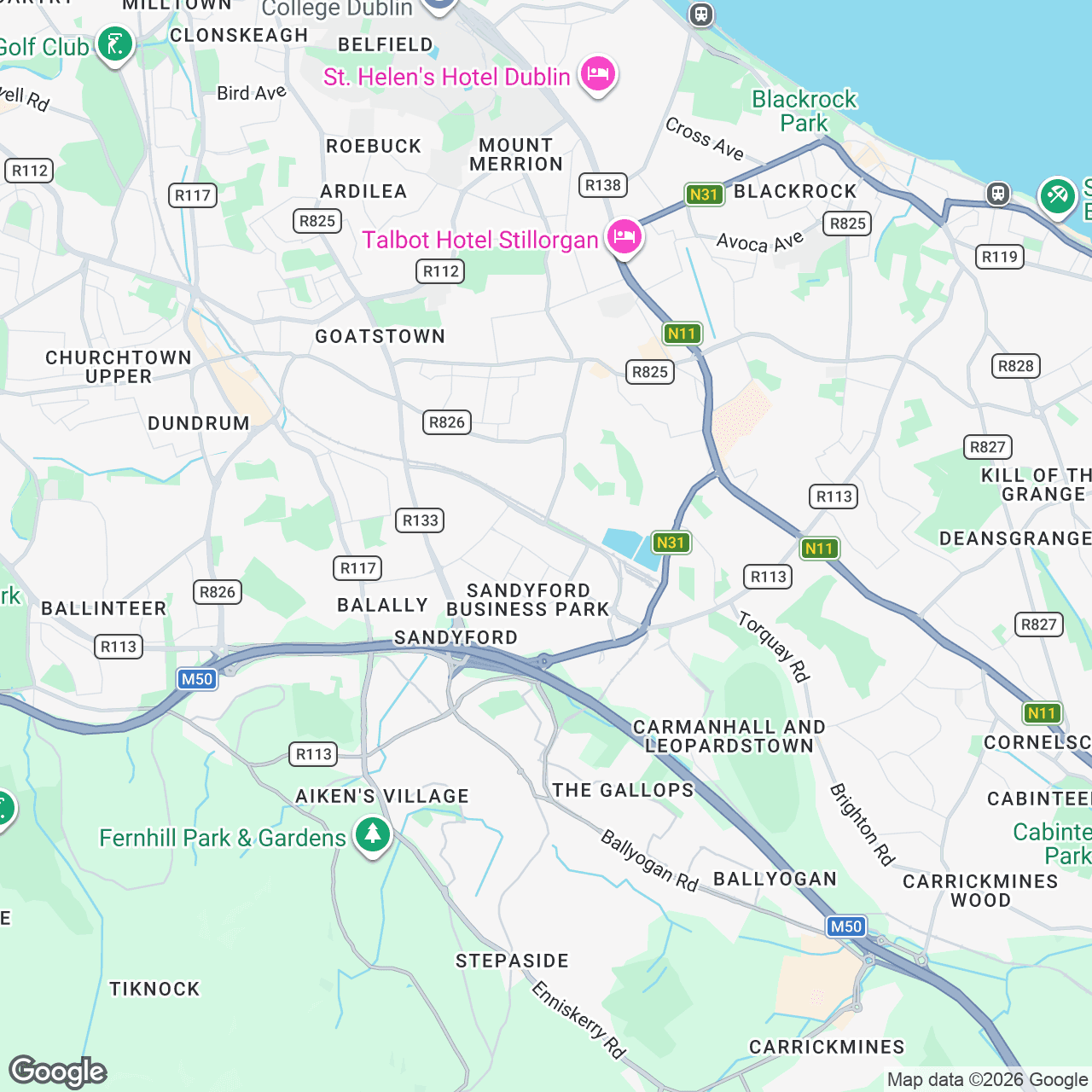 Map: The Forum, Ballymoss Rd, Dublin 18, D18 XH28, IE