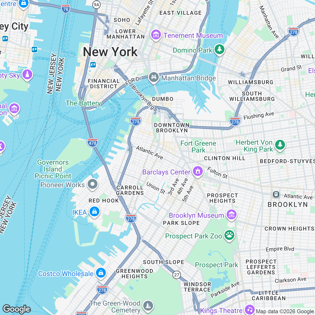 Map: 103 Smith St, Brooklyn, New York, 11201, US