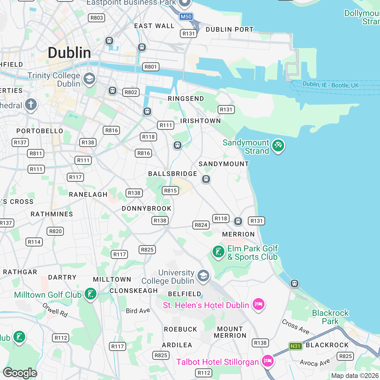 Map: Clayton Hotel, Merrion Rd, Dublin, D04 P3C3, IE