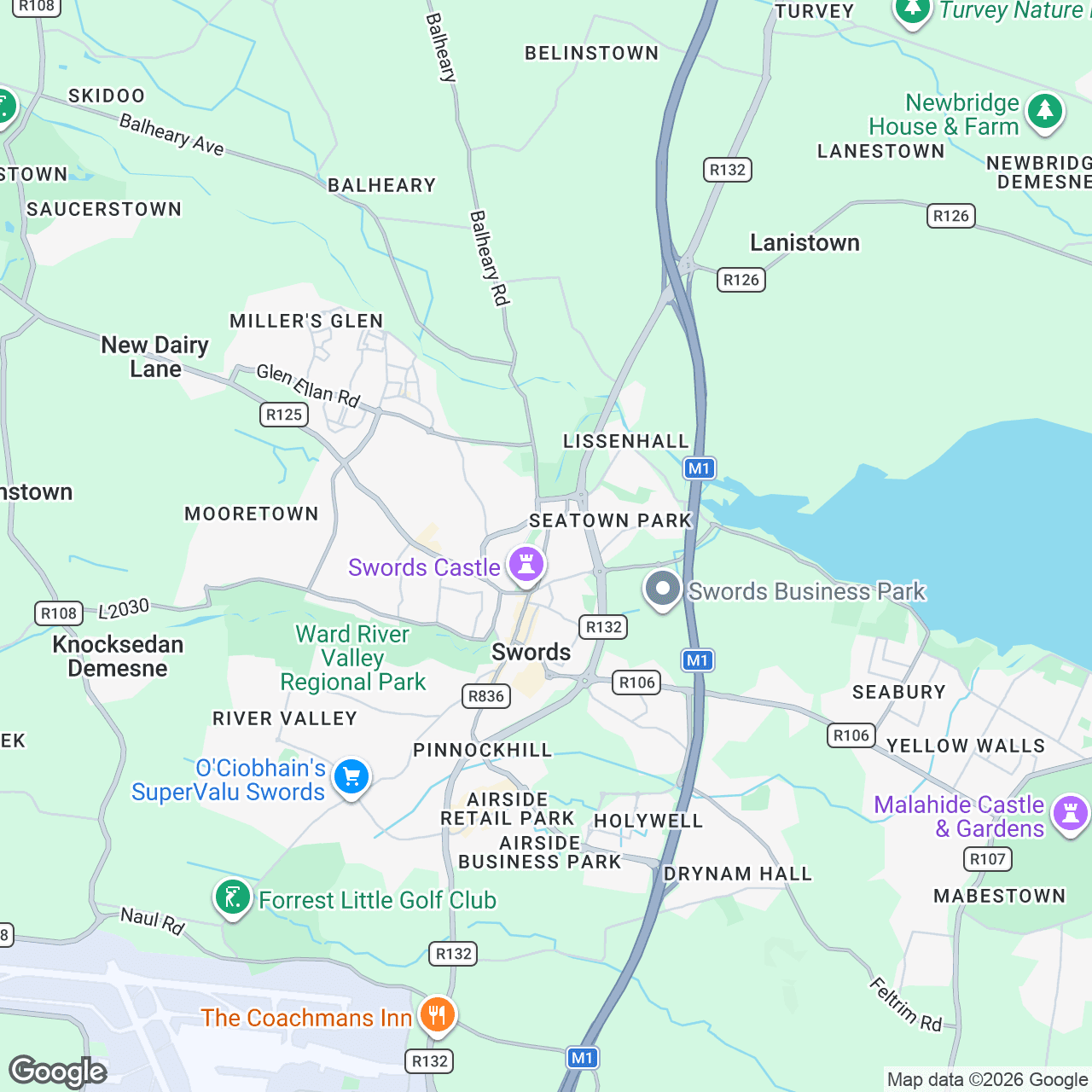 Map: 56 North St, Swords, Co. Dublin, K67 DX36, IE