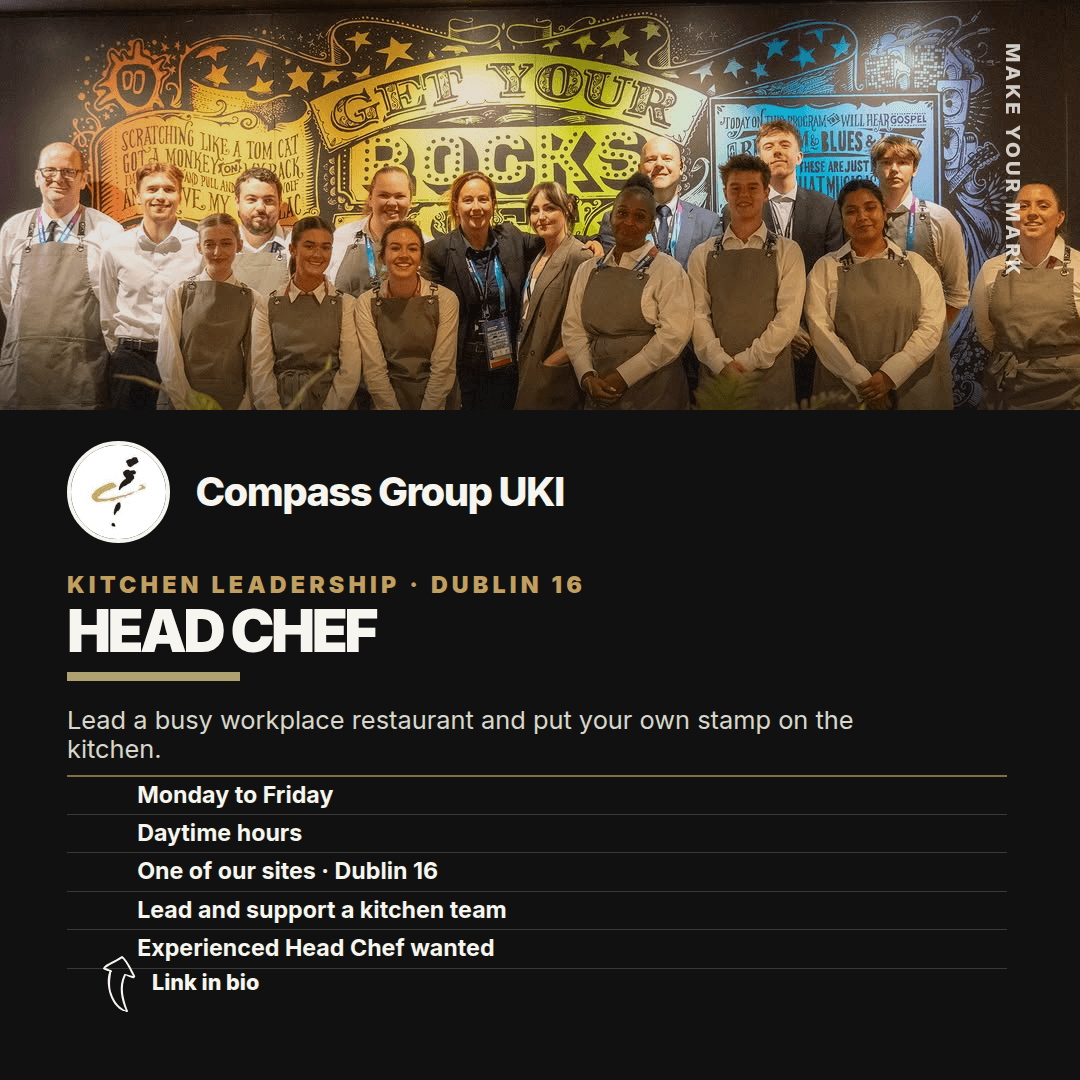 Three Senior Kitchen Roles Open Across Dublin, slide 1