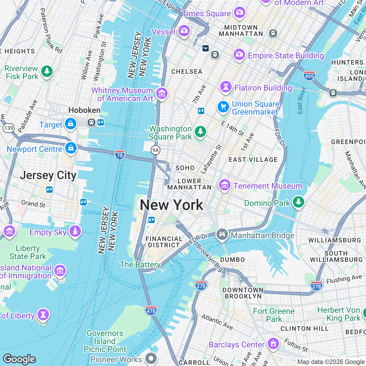 Map: 26 Greene St, New York, New York, 10013, US