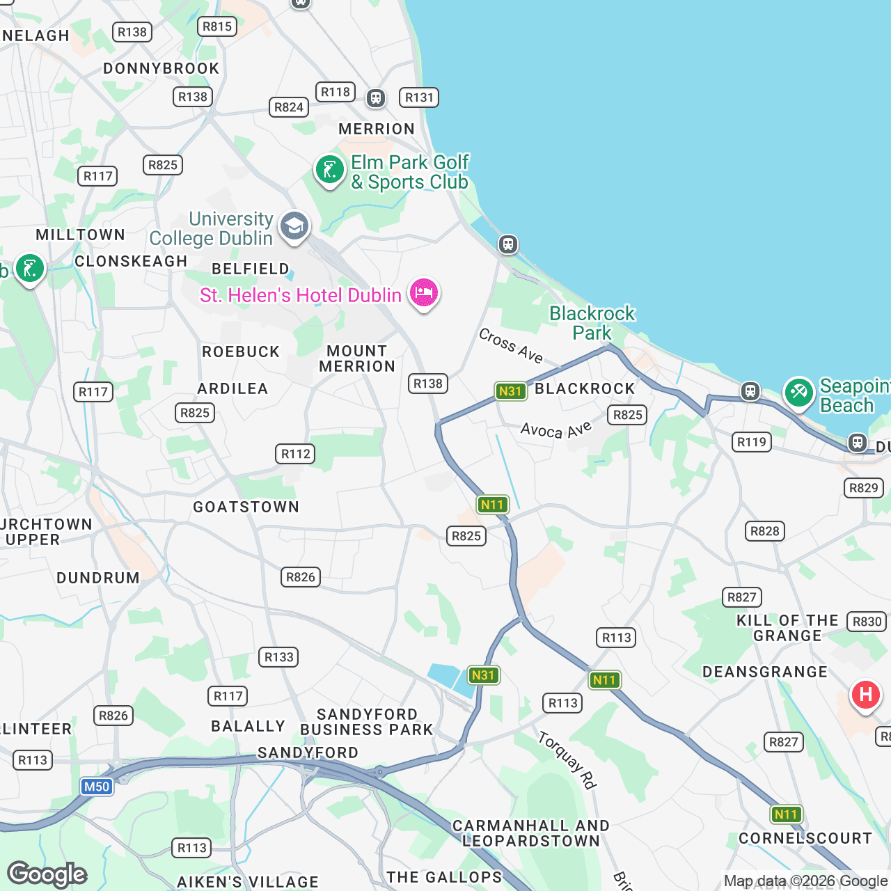 Map: Stillorgan Rd, Dublin, IE