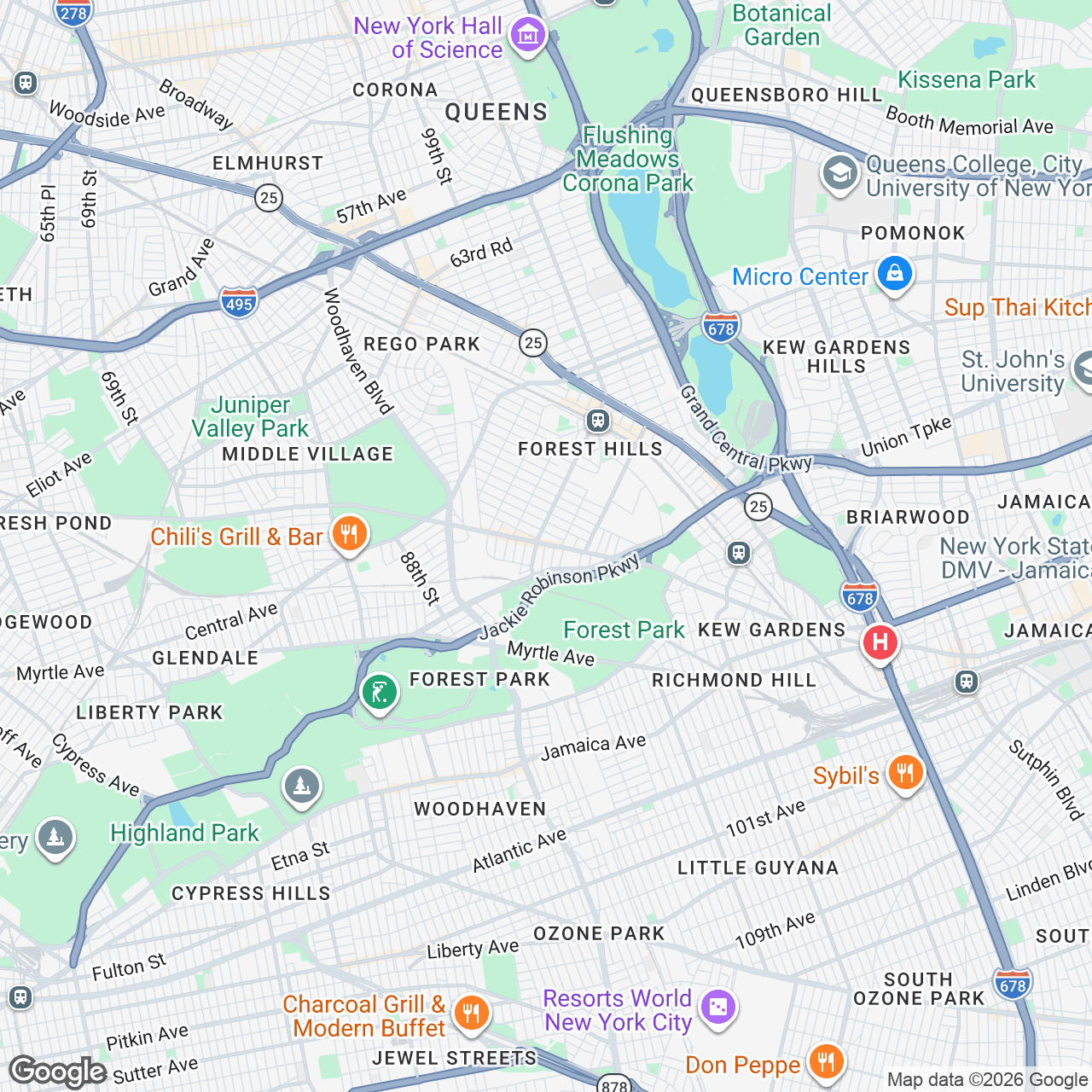 Map: 103-02 Metropolitan Ave, Forest Hills, New York, 11375, US