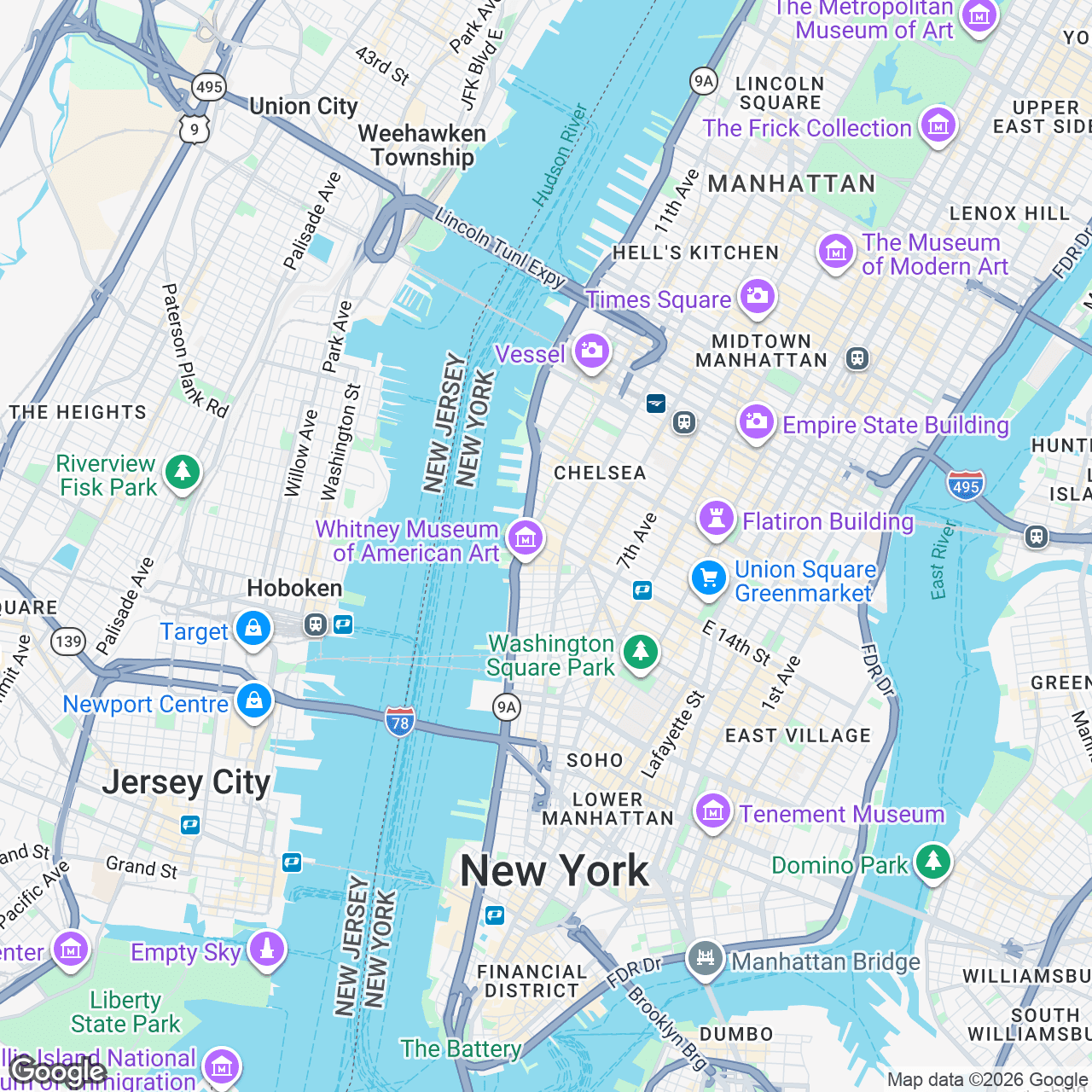 Map: 419 W 13th St, New York, New York, 10014, US