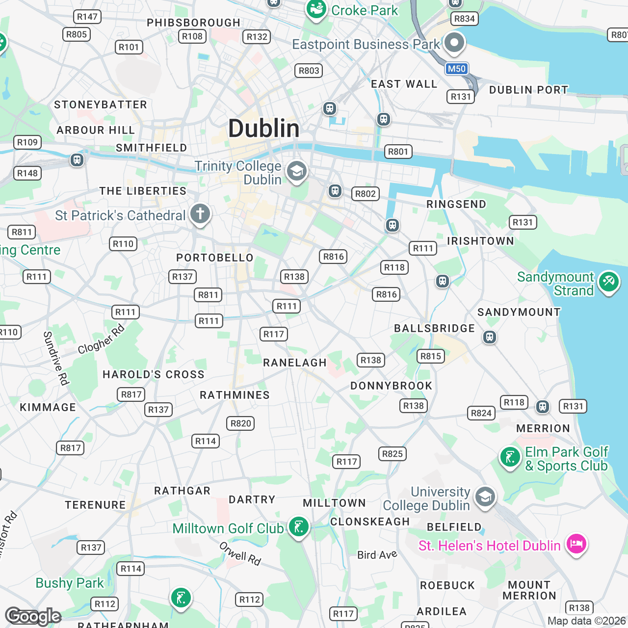 Map: 129 Leeson Street Upper, Dublin 4, D04 YX03, IE