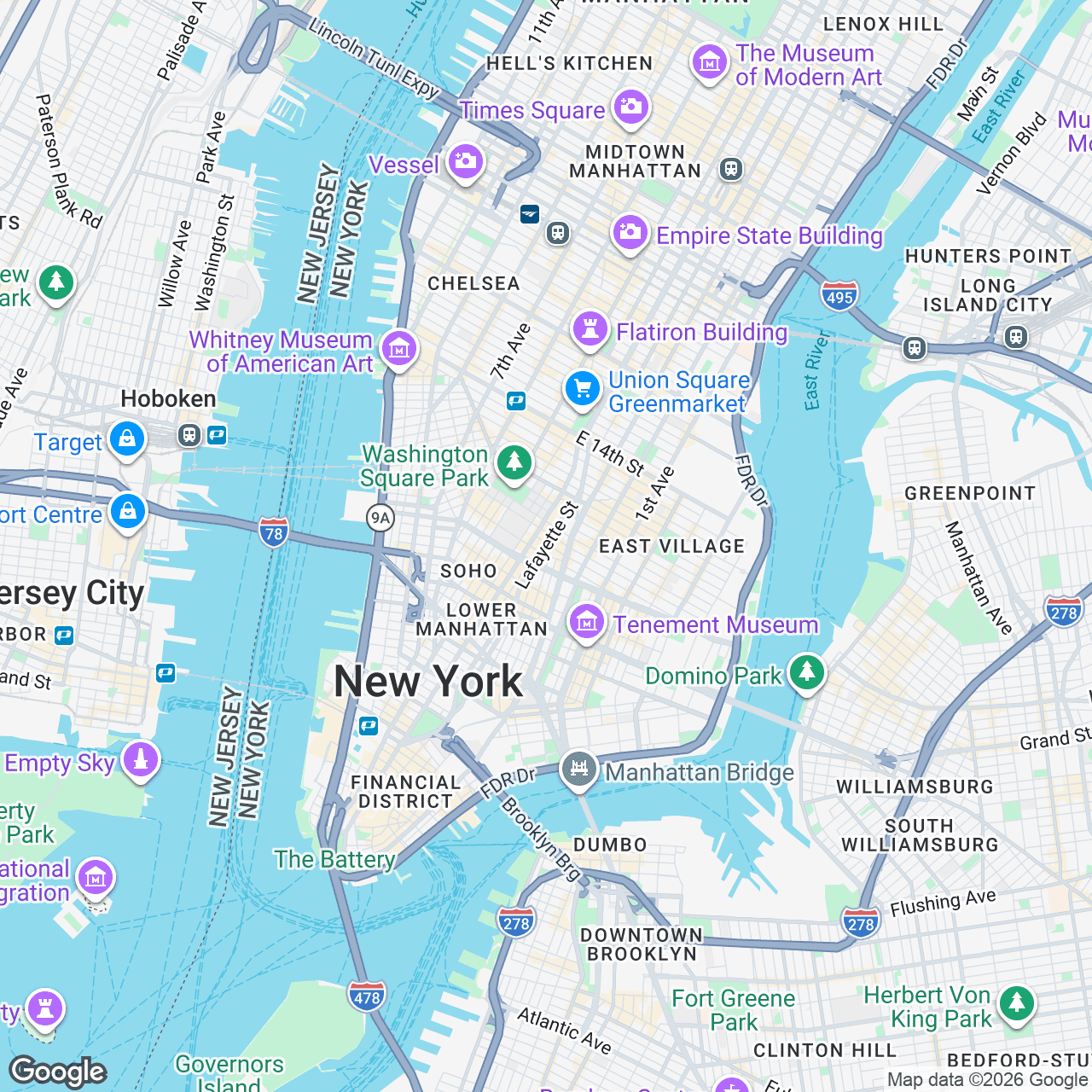 Map: 19 Bond St, New York, New York, 10012, US