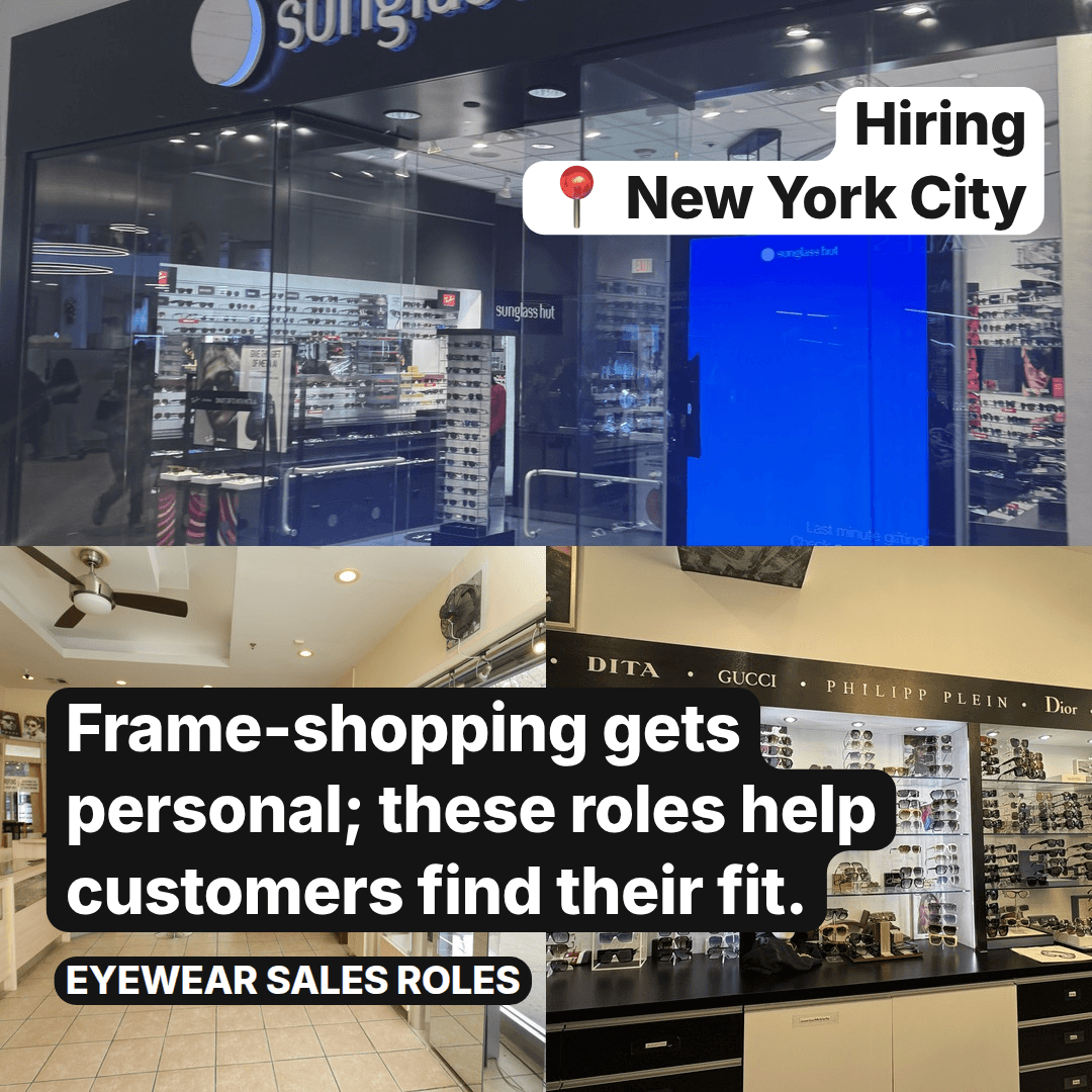Three Eyewear Sales Jobs Open In Elmhurst, Brooklyn And The Bronx, slide 1