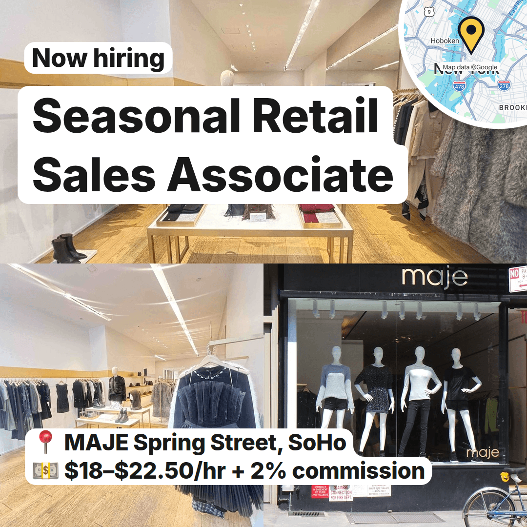 Four Seasonal Retail Jobs Open Across New York City, slide 3