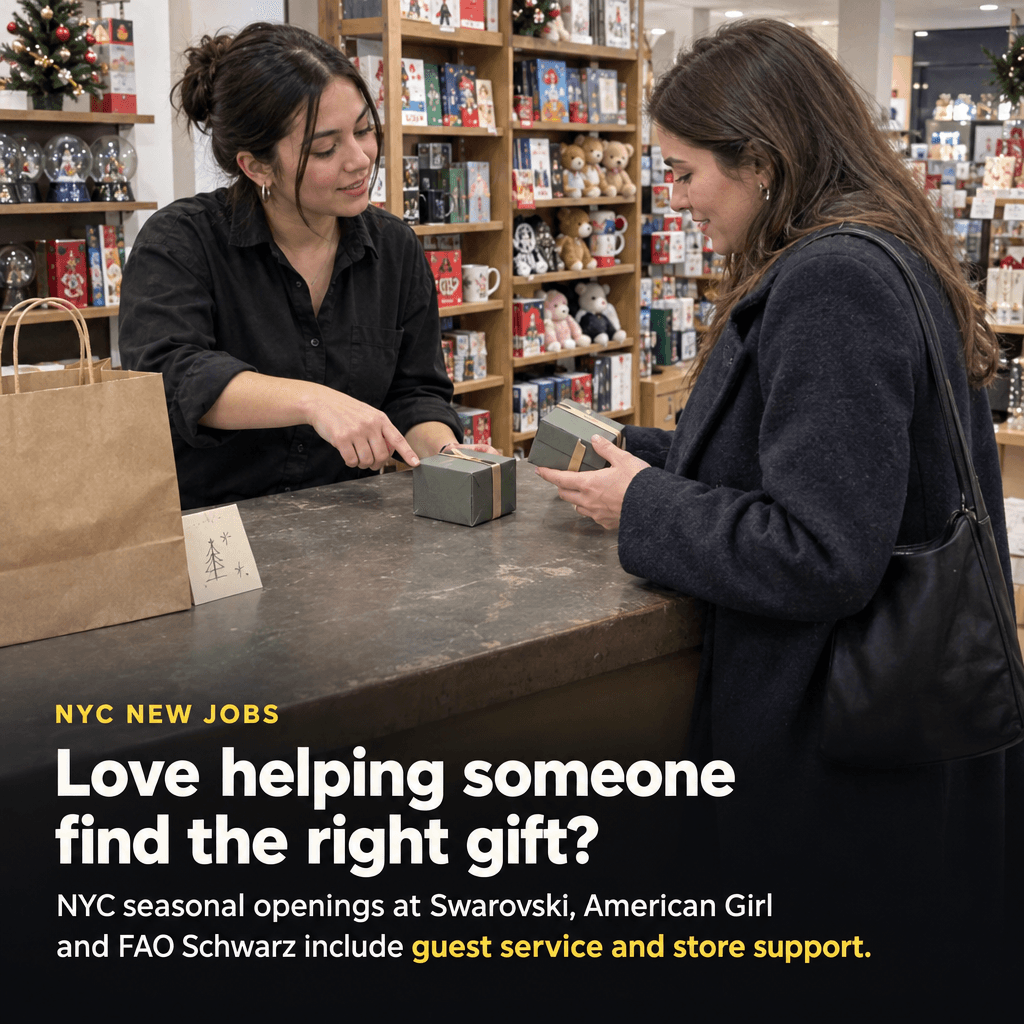 Three Seasonal Retail Jobs Open Across New York City, slide 1