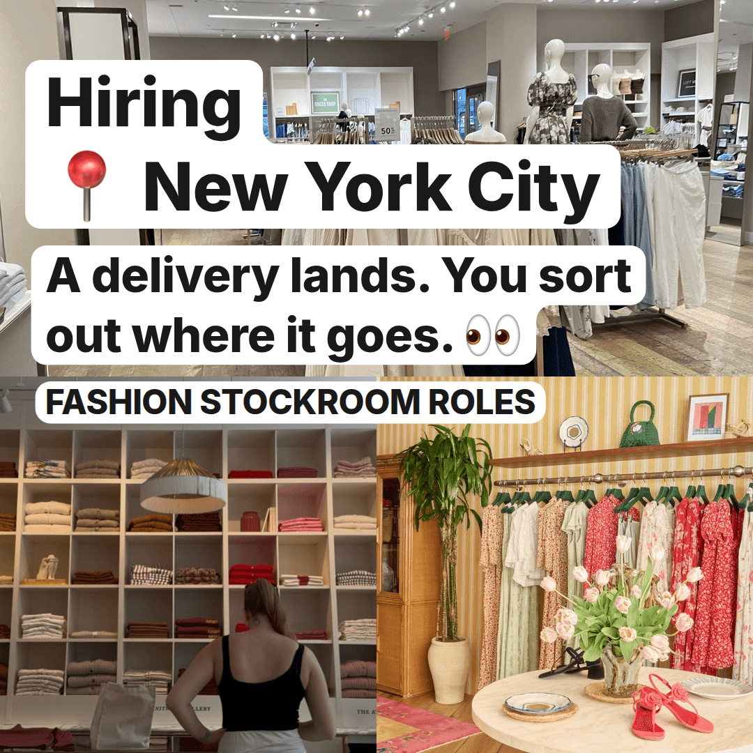 Three Stockroom Roles Are Hiring Across Manhattan, slide 1