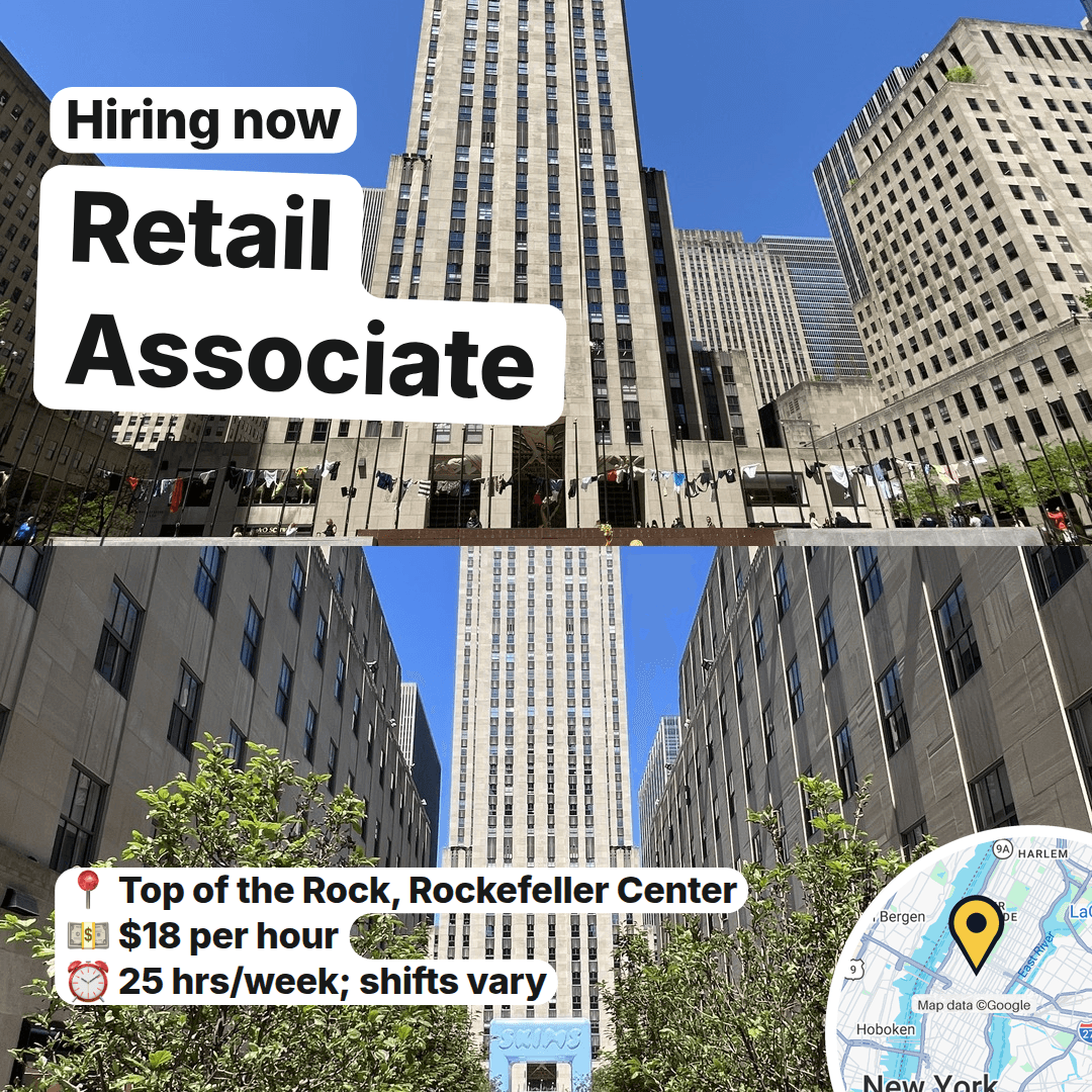 Three Retail Jobs Open at Rockefeller Center, slide 3