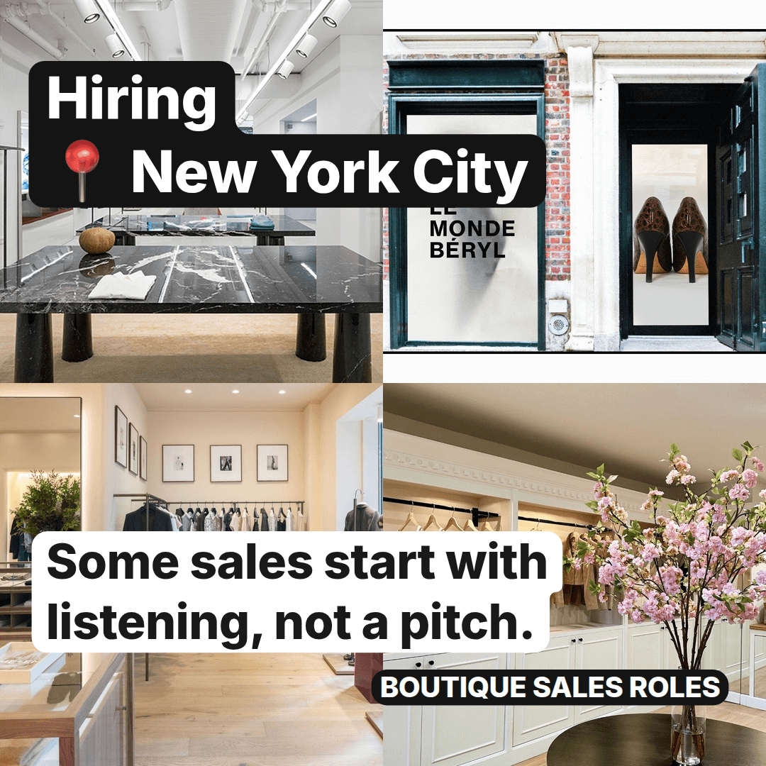 Five Fashion Retail Sales Roles Open Across Manhattan, slide 1