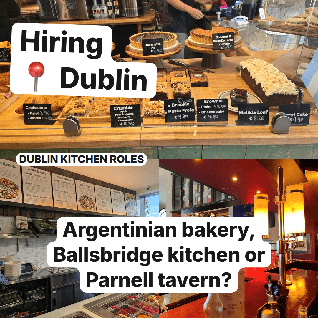 Three Kitchen Roles Open From Dublin 1 to Dublin 8, slide 1