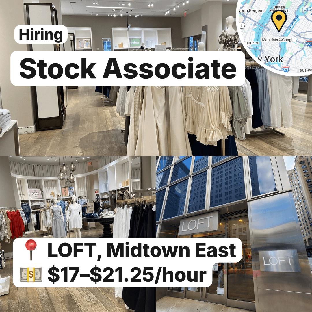 Three Stockroom Roles Are Hiring Across Manhattan, slide 2