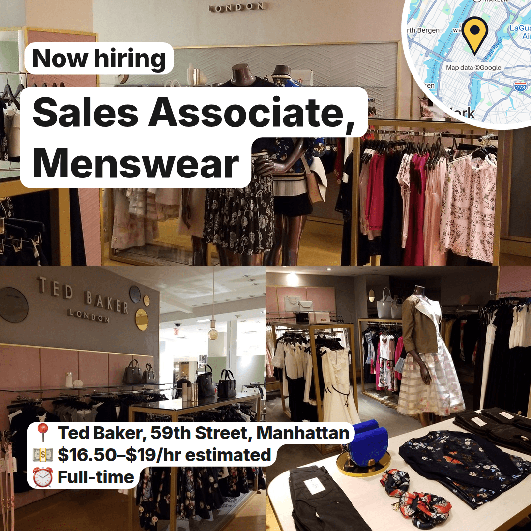 Three Retail Sales Roles Are Open Across Manhattan, slide 2